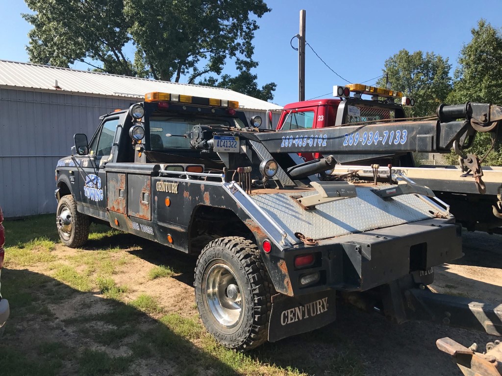 Jeff's Towing wrecker truck ready for roadside assistance calls